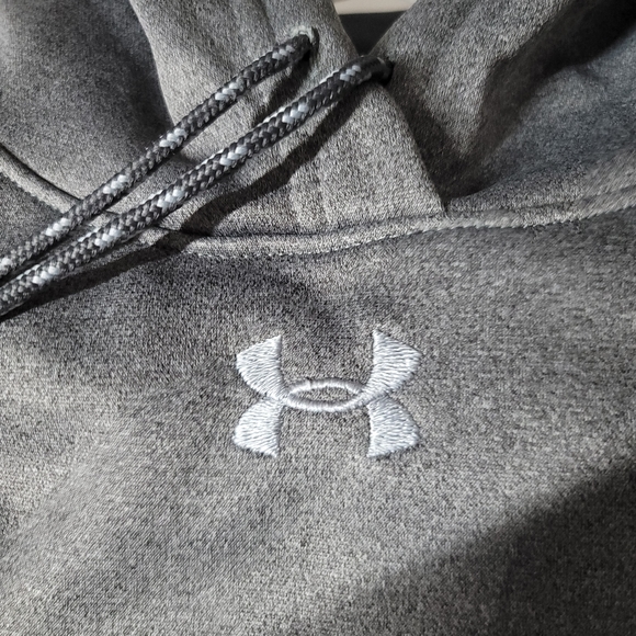 NWT UNDER ARMOUR GRAY HOODIE. DOUBLE THREAT FLEECE HOODY SIZE M - Picture 9 of 10